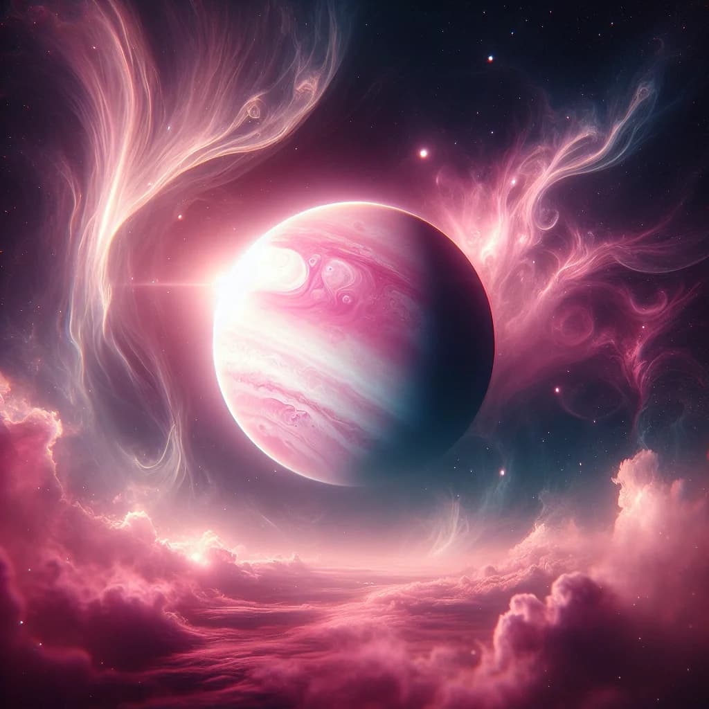 Venus, painted planet portrait from the Hearthlight planetary hours feature