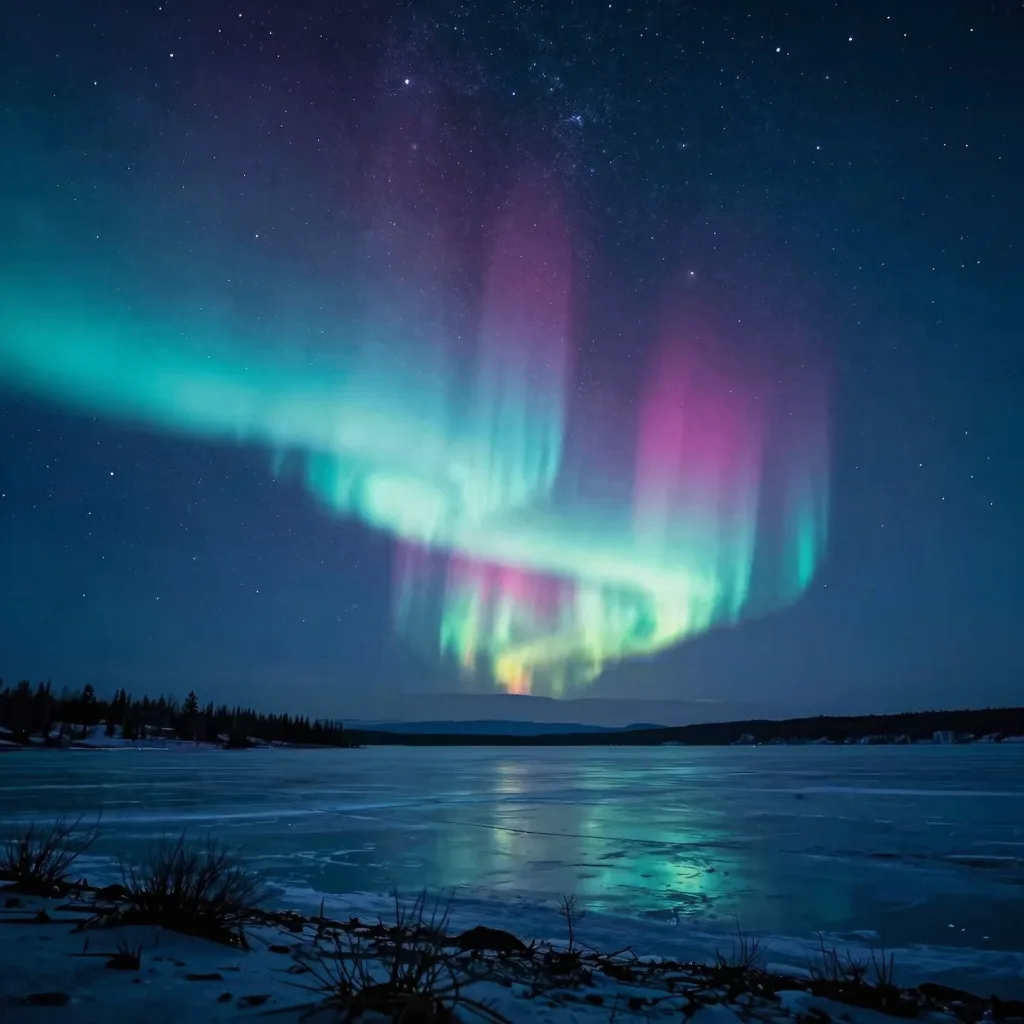 atmospheric wide of electric-blue atmospheric scene with hot-pink sunset accent - companion image for the AI-assisted content real grounding essay