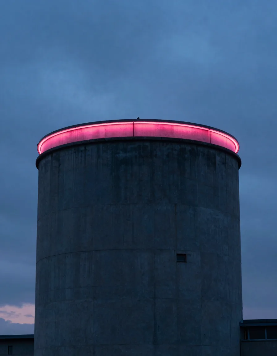 portrait orientation of lone industrial silhouette on a prairie at hot-pink sunset - companion image for the cart abandon vs browse abandon flows guide