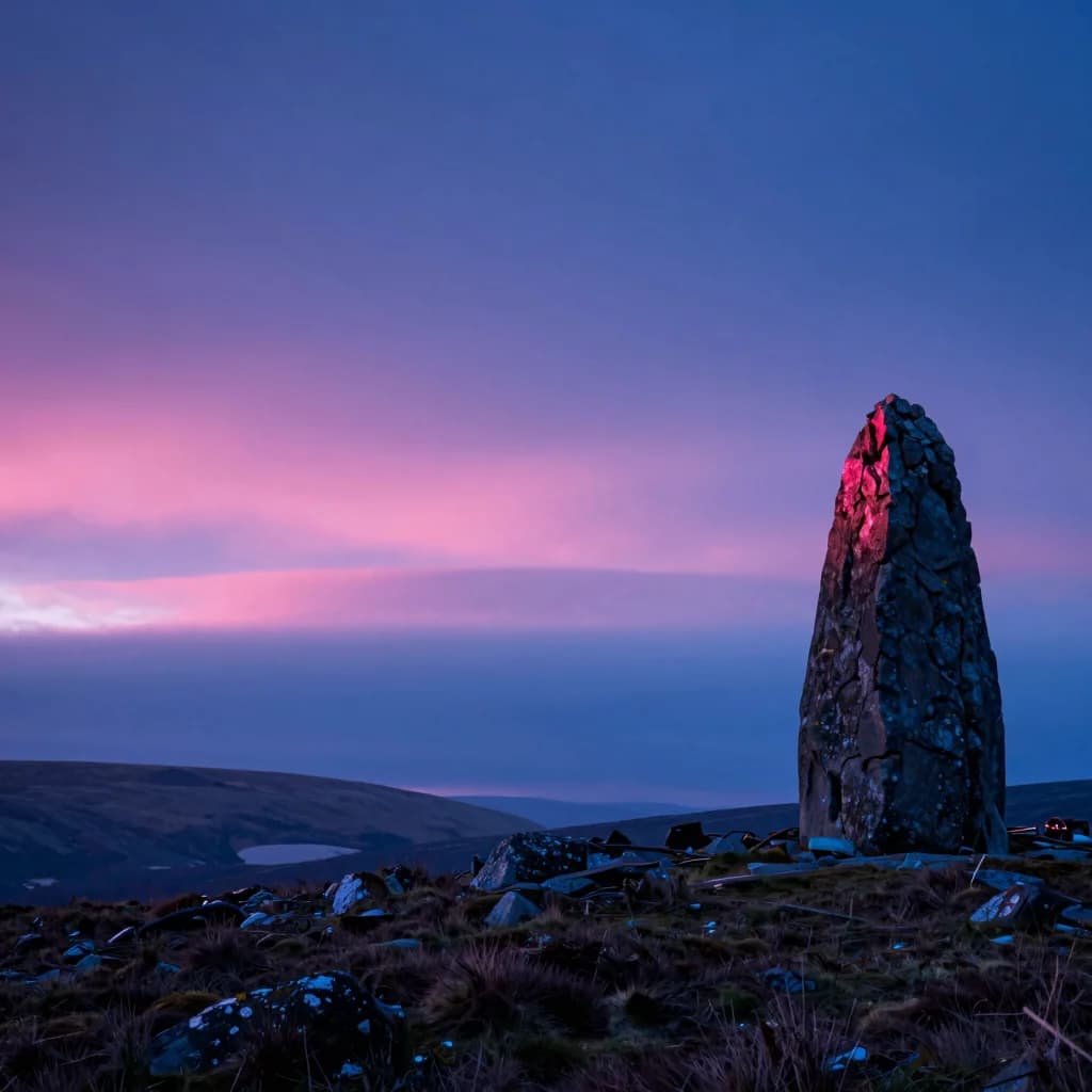 atmospheric wide of alpine ridge form under electric-blue sky with hot-pink sunset accent - companion image for the Gorgias vs Zendesk for a DTC stack guide