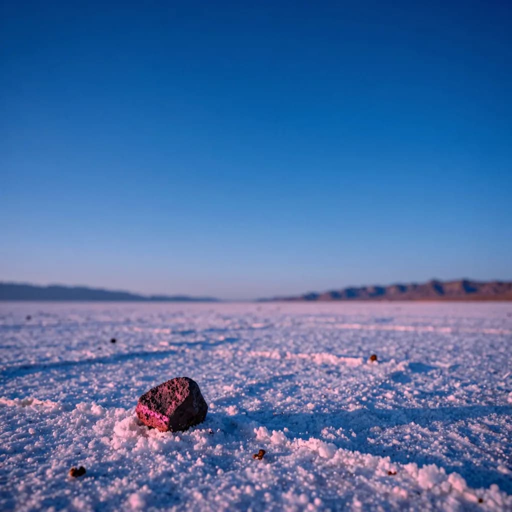 atmospheric wide of dark erratic boulder on a white salt flat under electric-blue sky - hero image for the MCP vs Skills vs Tools comparison