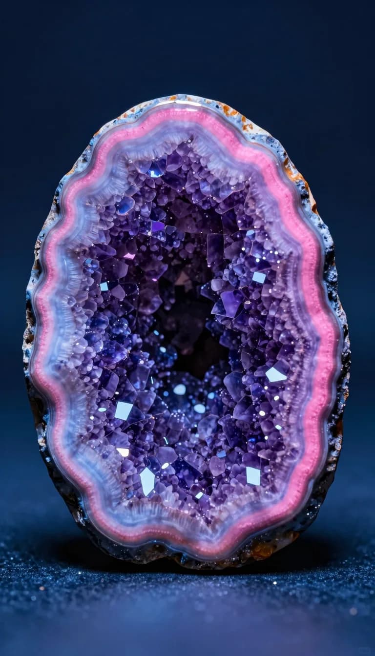 tall vertical of mineral stone form against electric-blue sky with hot-pink rim light - companion image for the parallel vs sequential agent dispatch guide