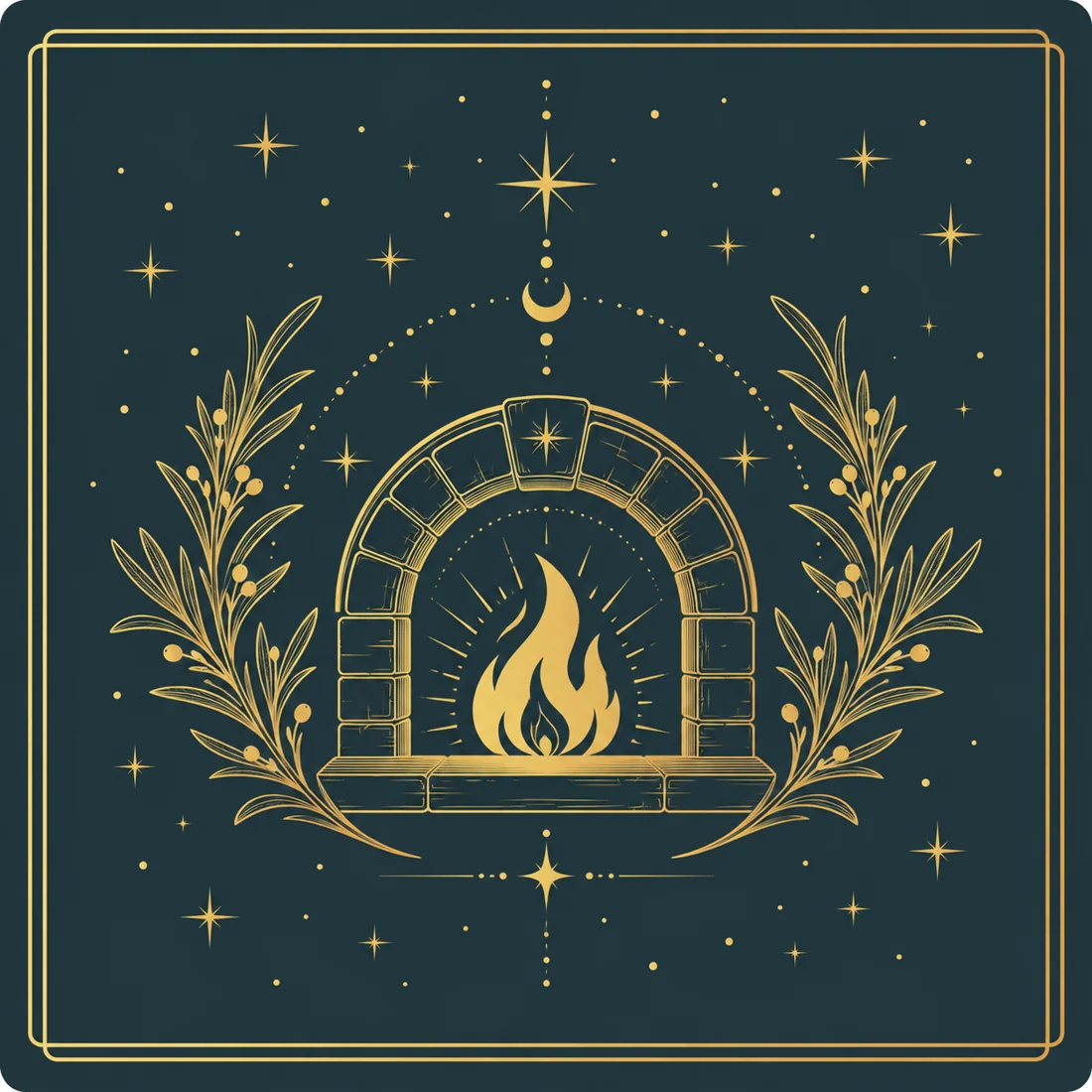 Welcome hearth engraving