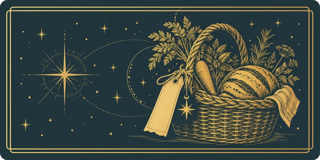 Grocery list header engraving