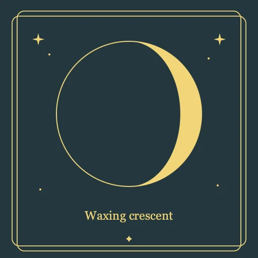 Waxing Crescent engraving