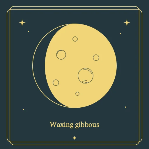 Waxing Gibbous engraving