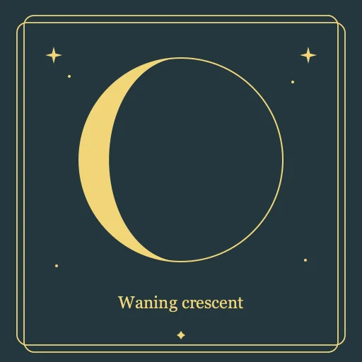 Waning Crescent engraving