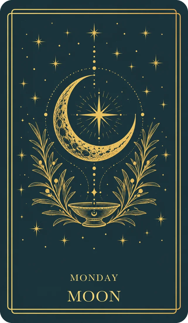 Monday Moon engraving
