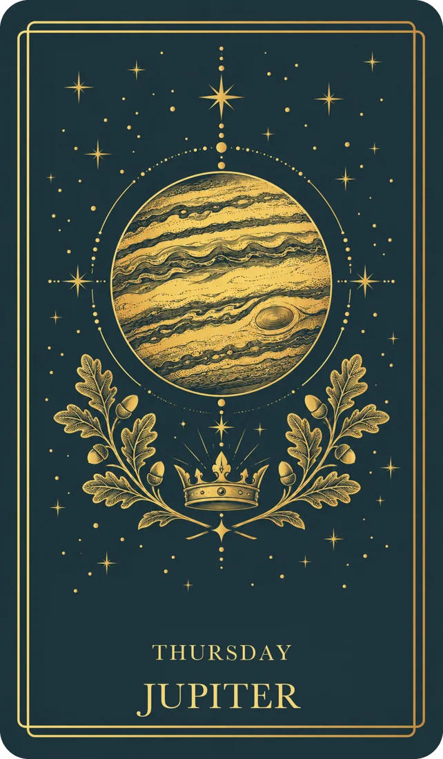 Thursday Jupiter engraving