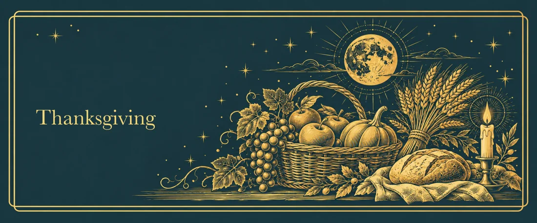 Thanksgiving engraving