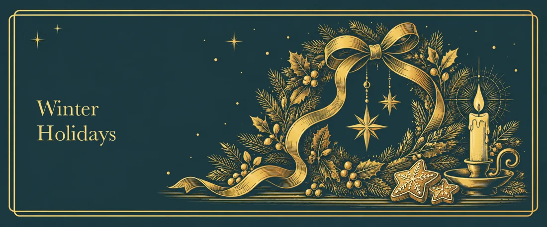 Winter Holidays engraving